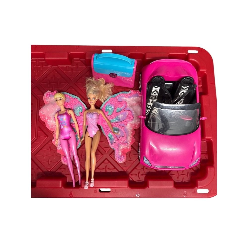 Barbie Bundle – Flower 'n Flutter Fairy, Color Reveal Doll, Glam Convertible Car